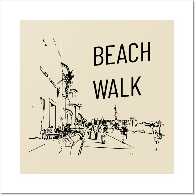 Beach Walk! Wall Art by Silhouettes In Space